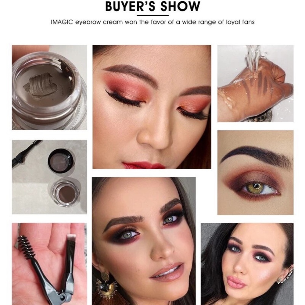 Eyebrow liner matte jar brown ebony chocolate auburn natural look - Picture 10 of 16